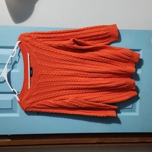 Chaps 3/4 Orange  sweater